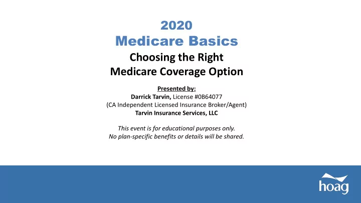 medicare basics