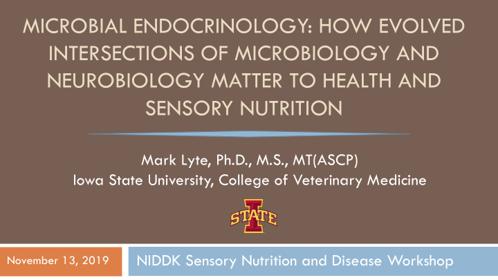 microbial endocrinology how evolved intersections of