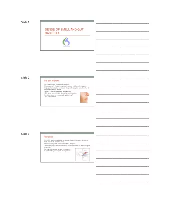 ___________________________________  Slide 1  SENSE OF SMELL AND GUT
