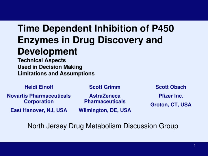 time dependent inhibition of p450 enzymes in drug