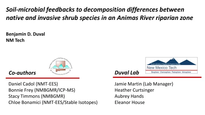 soil microbial feedbacks to decomposition differences