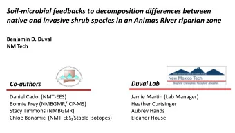 Soilmicrobial feedbacks to decomposition differences between  native and invasive shrub species