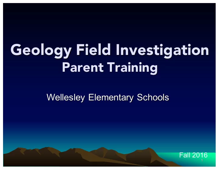 geology field investigation