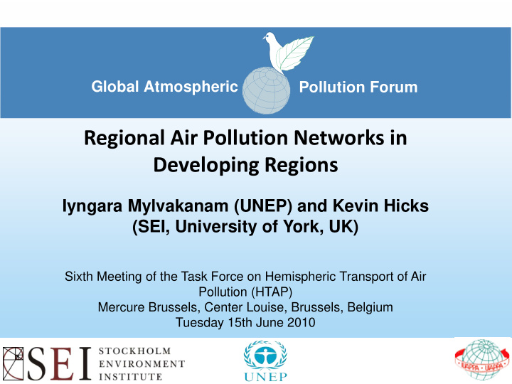 regional air pollution networks in developing regions