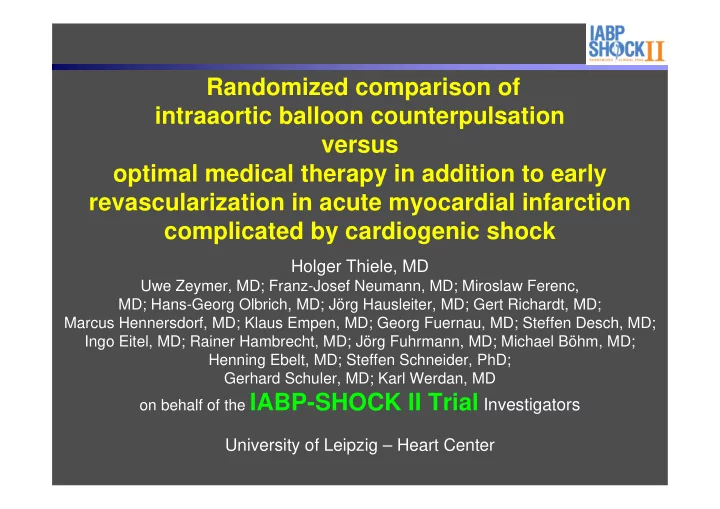 randomized comparison of intraaortic balloon