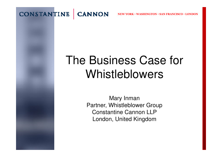 the business case for whistleblowers whistleblowers