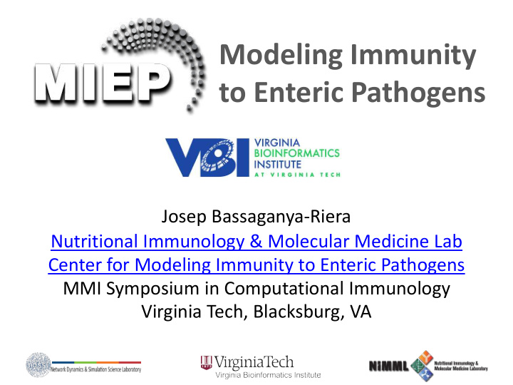 modeling immunity to enteric pathogens