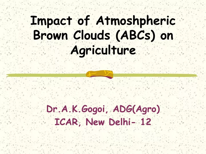 agriculture