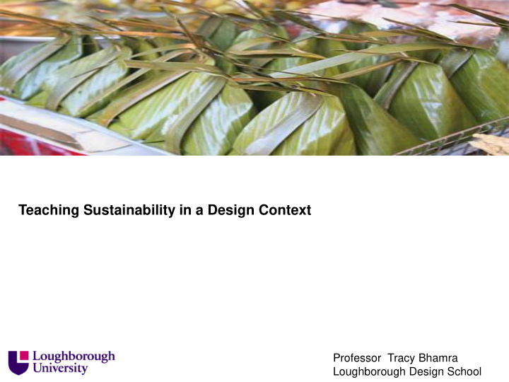 teaching sustainability in a design context
