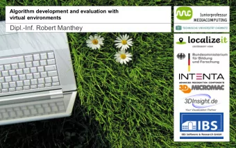 Dipl.-Inf. Robert Manthey  Dipl.-Inf. Robert Manthey  15. November 2017  1 Dipl.-Inf. Robert