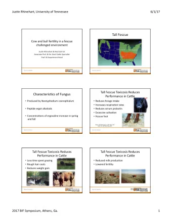 Tall  Fescue    Cow  and  bull  fer$lity  in  a  fescue   challenged