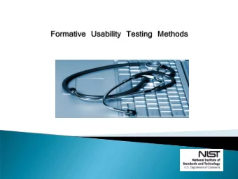 AMIA Usability Task Force  HIMSS Usability Task Force  Robert Schumacher, Janey Barnes