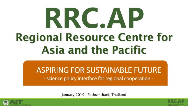 regional resource centre for asia and the pacific