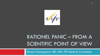 SCIENTIFIC POINT OF VIEW  Rasmus Damsgaard, MD, PhD; FIS Medical Committee  S-EPO (erythropoeitin)