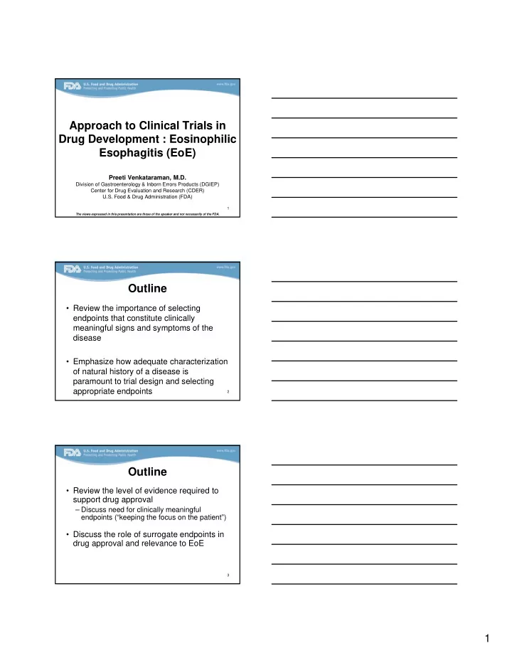 approach to clinical trials in drug development