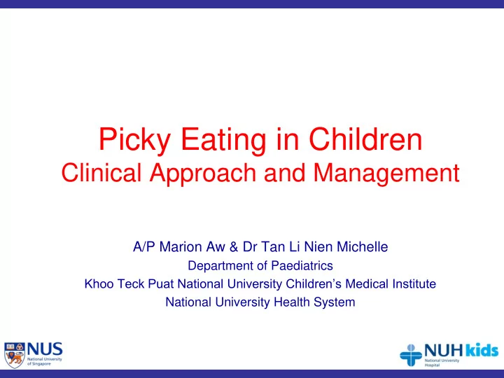 picky eating in children