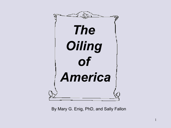 the oiling of america