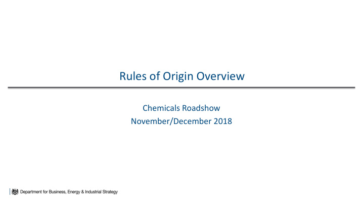 rules of origin overview