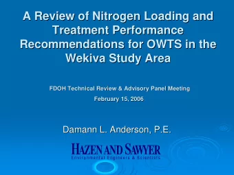 A Review of Nitrogen Loading and  A Review of Nitrogen Loading and  Treatment Performance