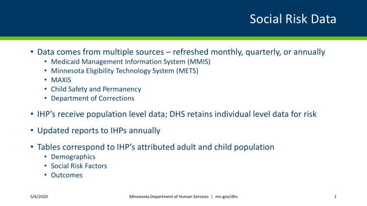 social risk data