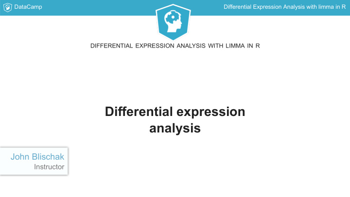 differential expression analysis