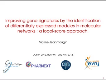 Improving gene signatures by the identification  of differentially expressed modules in molecular