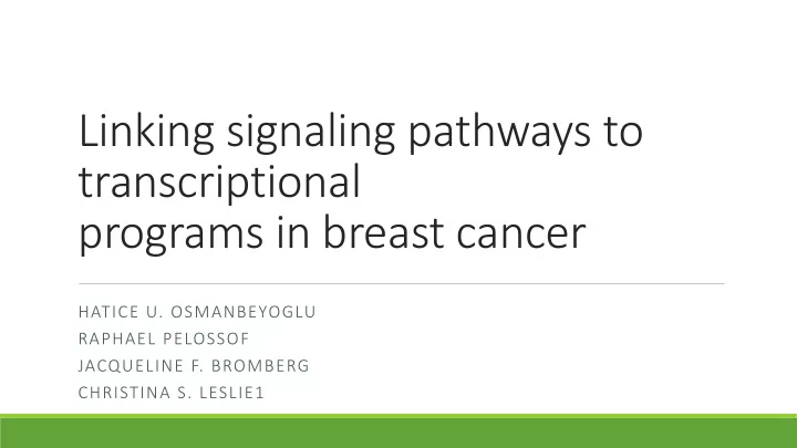 transcriptional