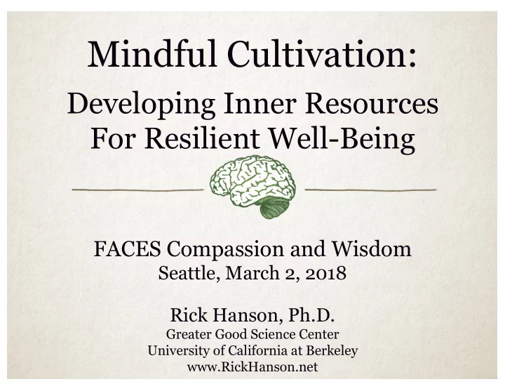 mindful cultivation