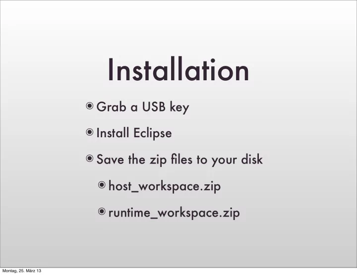 installation