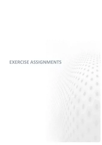 EXERCISE ASSIGNMENTS  Practicalities  Compilation and running OpenMP programs  Simple example