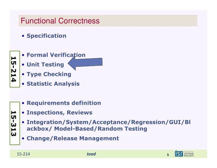 functional correctness