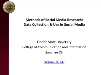 Overview  Introduction to myself    Introduction to social media    Social media and LIS
