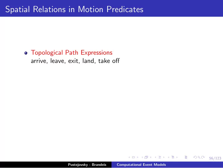 spatial relations in motion predicates