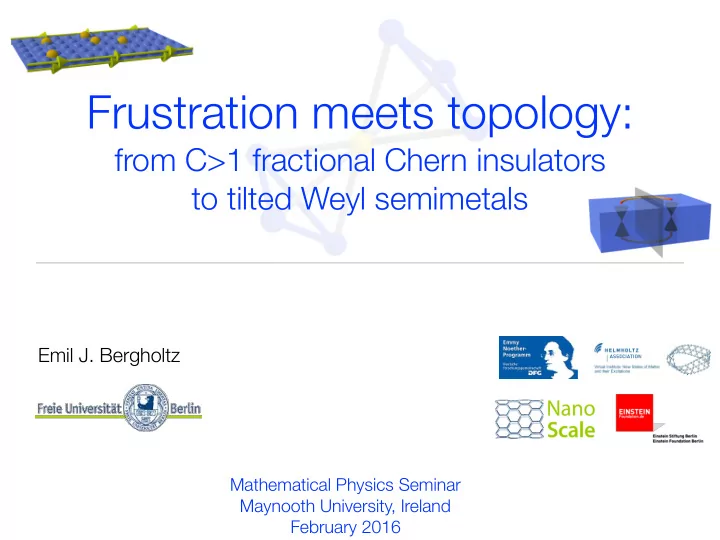 frustration meets topology