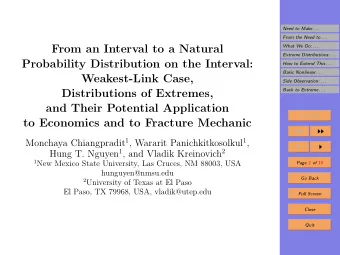From an Interval to a Natural  What We Do: . . .  Extreme Distributions: . . .  Probability