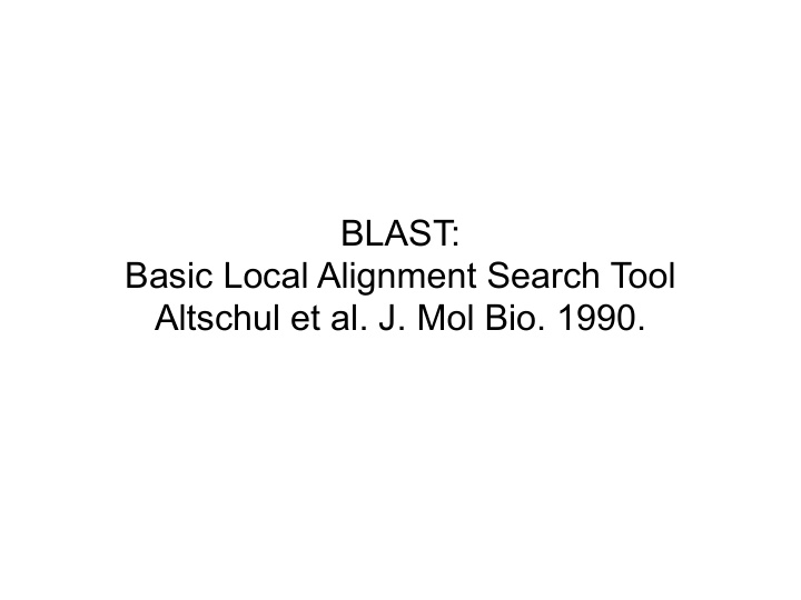 blast basic local alignment search tool altschul et al j