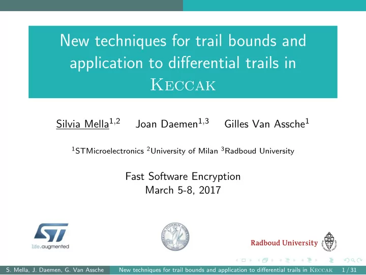 new techniques for trail bounds and application to