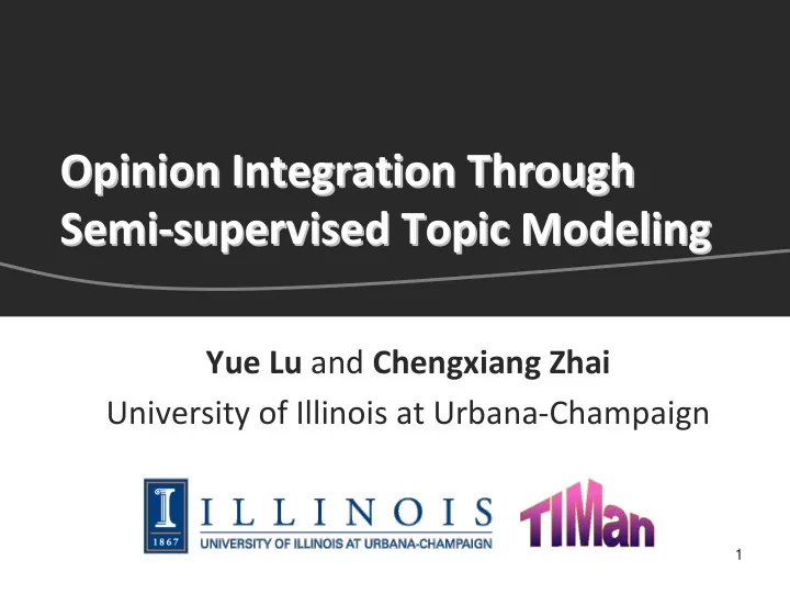 opinion integration through opinion integration through