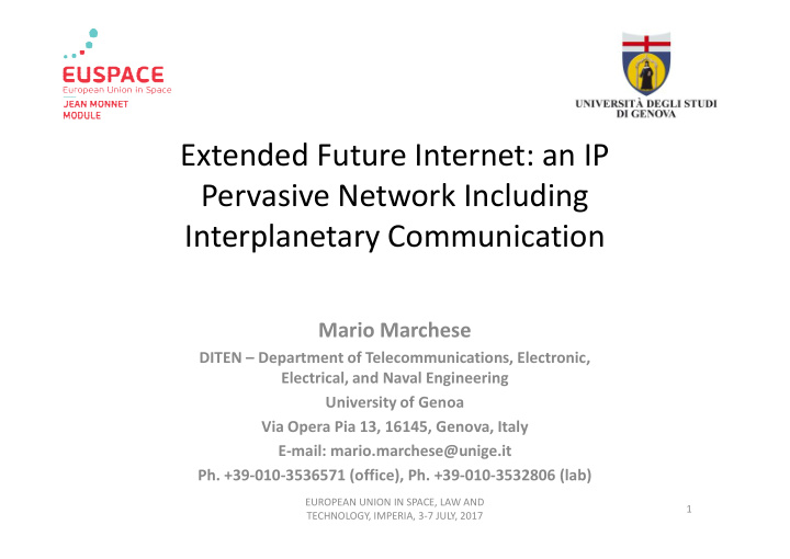 extended future internet an ip pervasive network