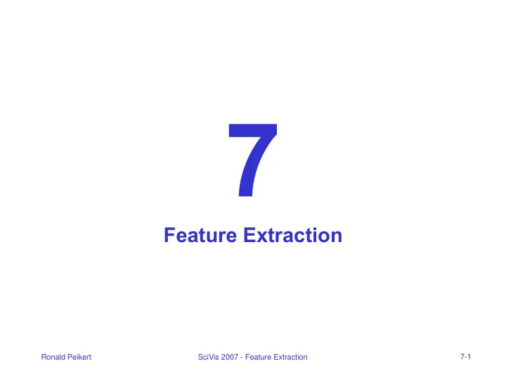 feature extraction