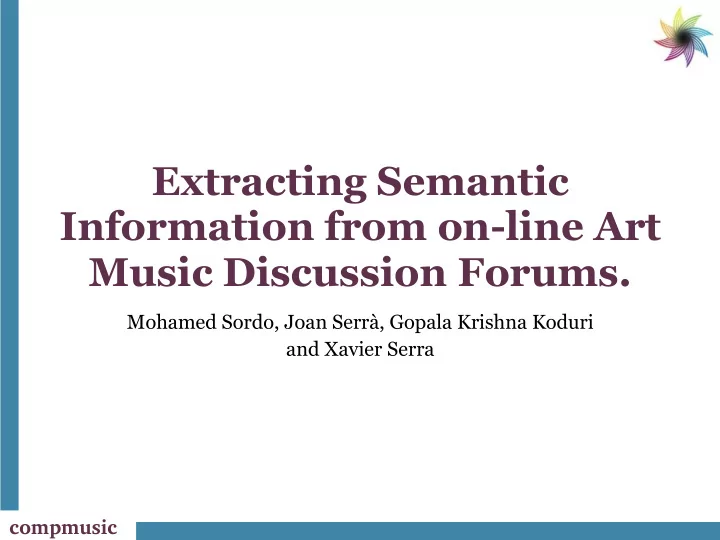 extracting semantic information from on line art music