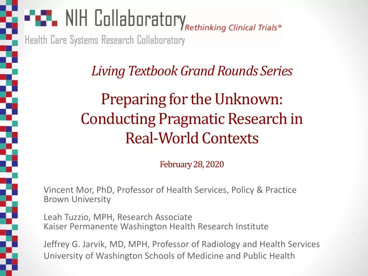 preparing for the unknown conducting pragmatic research