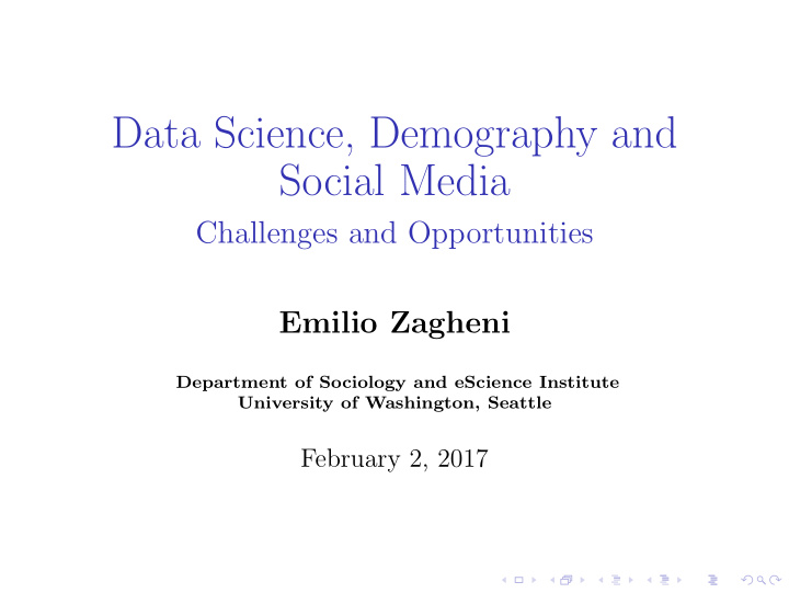 data science demography and social media