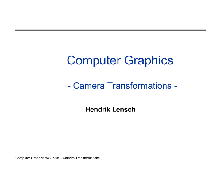 computer graphics