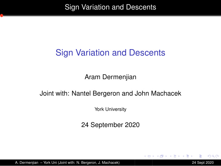 sign variation and descents