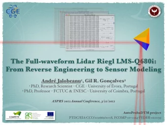 The Full-waveform Lidar Riegl LMS-Q680i:  From Reverse Engineering to Sensor Modeling Andr