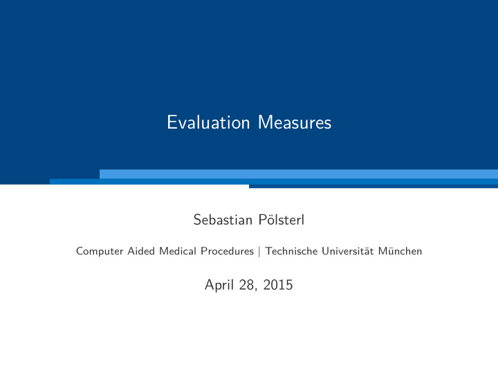 evaluation measures
