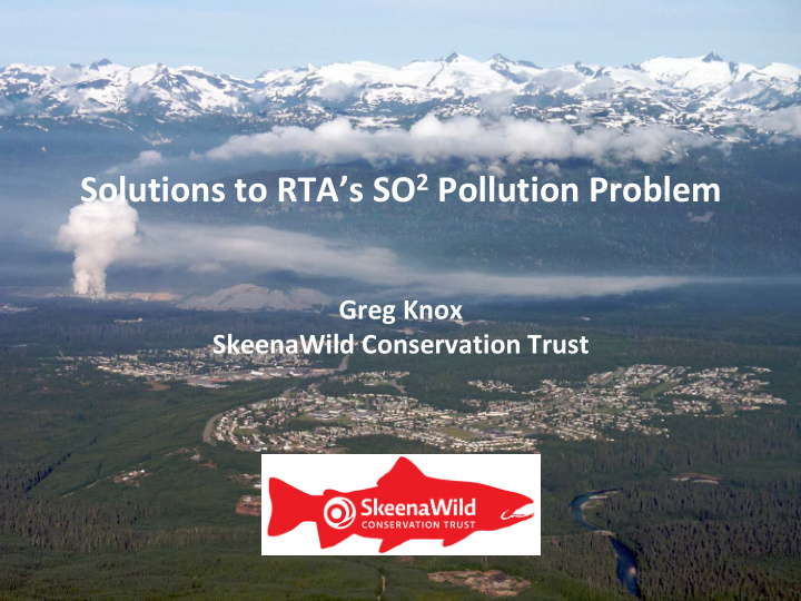 solutions to rta s so 2 pollution problem