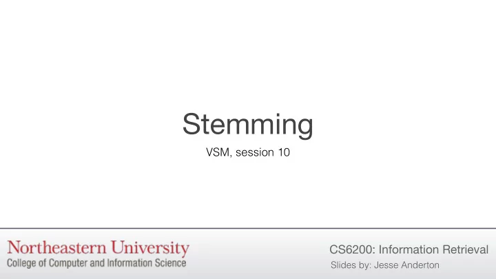 stemming