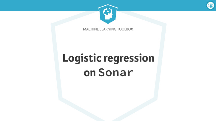 logistic regression on sonar